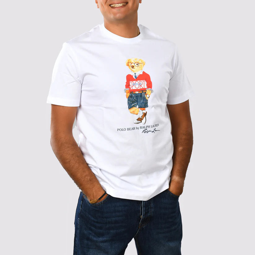 Men T-shirt Polo Baer Cotton - White