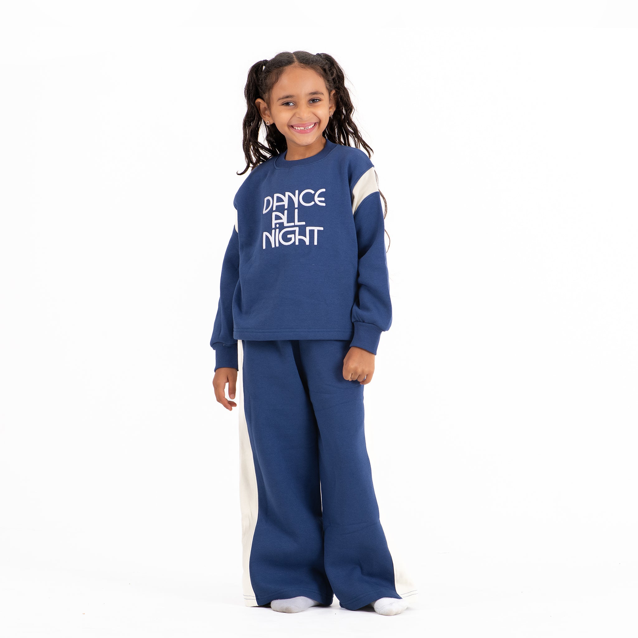 Girls set cotton Melton (Blue)