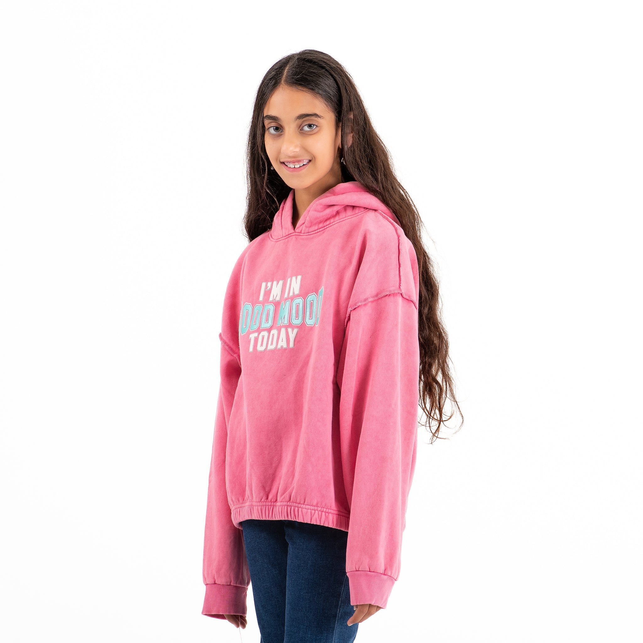 Girls Milton Sweatshirt GOOD MOOD (Brown)