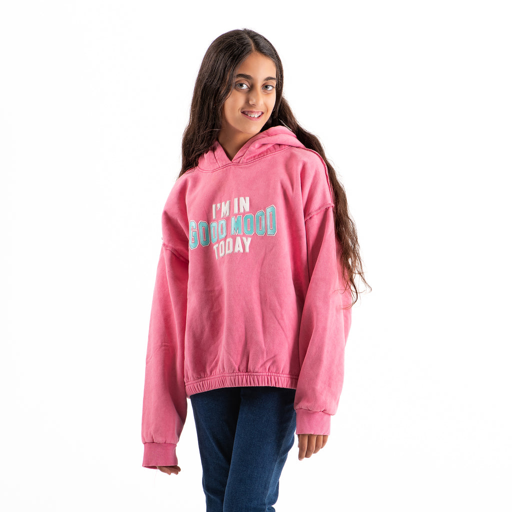 Girls Milton Sweatshirt GOOD MOOD (Brown)