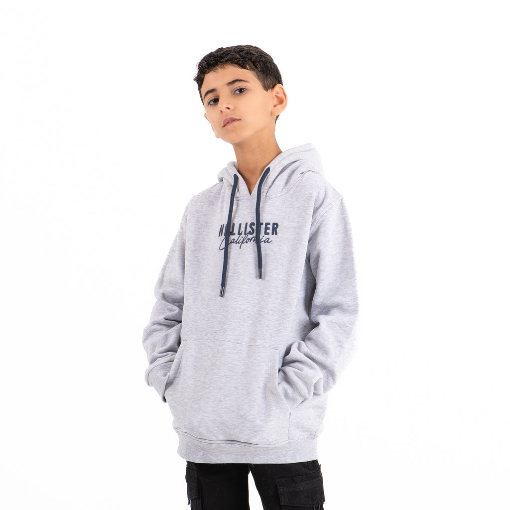 Boys Hoodie Hollister Padded (Gray)