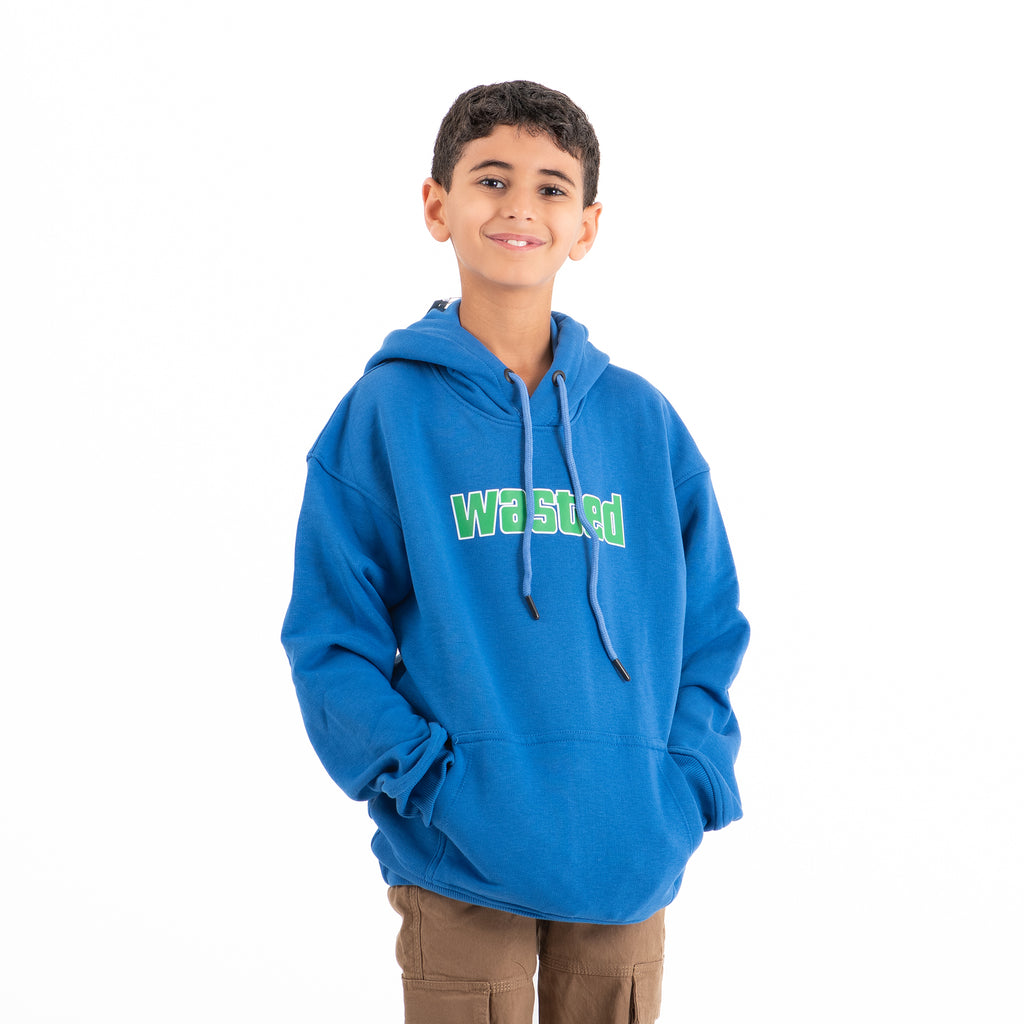 Boys Hoodie Wasted Padded (Bule)
