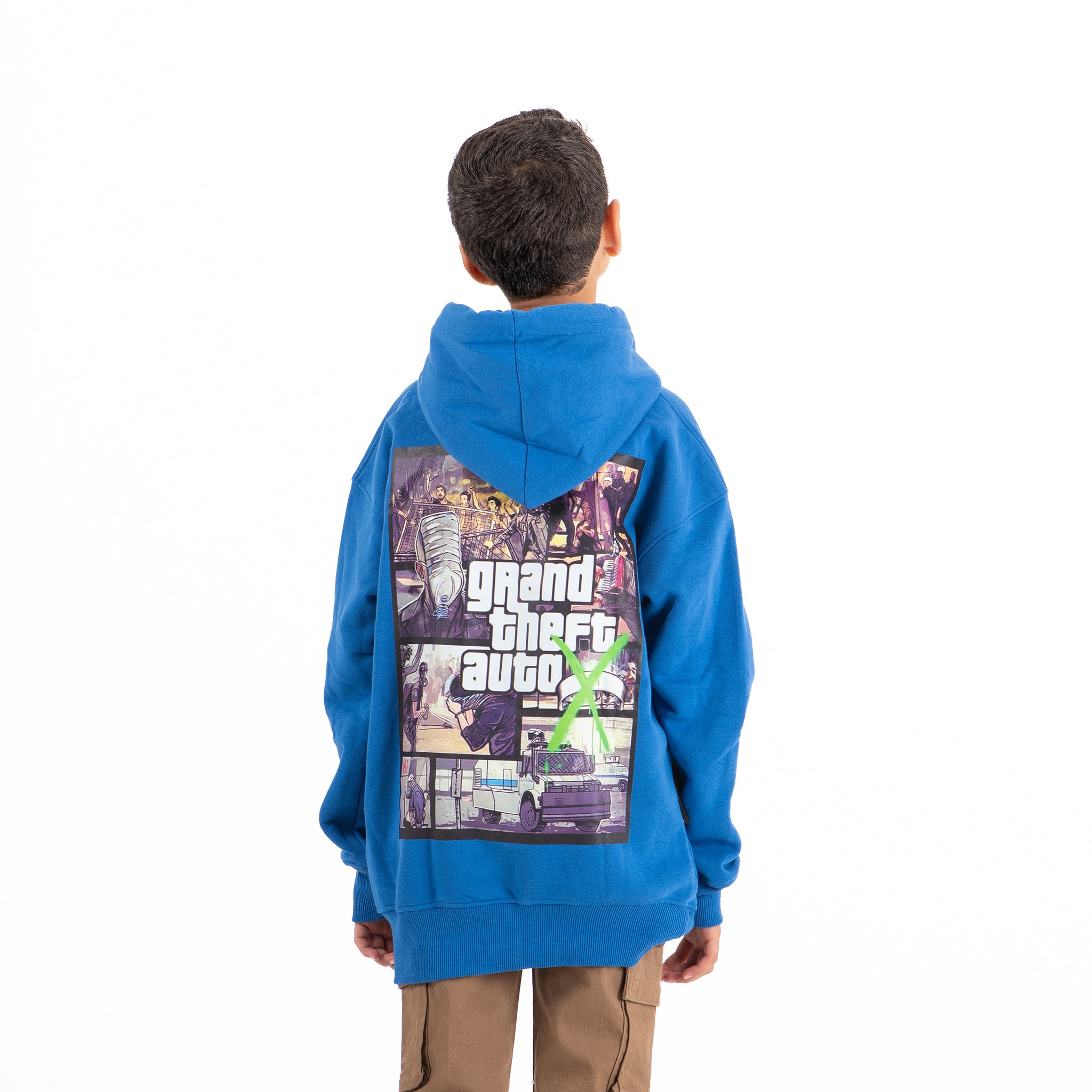Boys Hoodie Wasted Padded (Bule)
