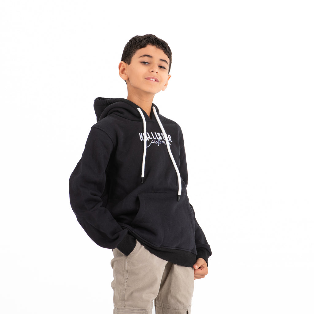 Boys Hoodie Hollister Padded (Black)