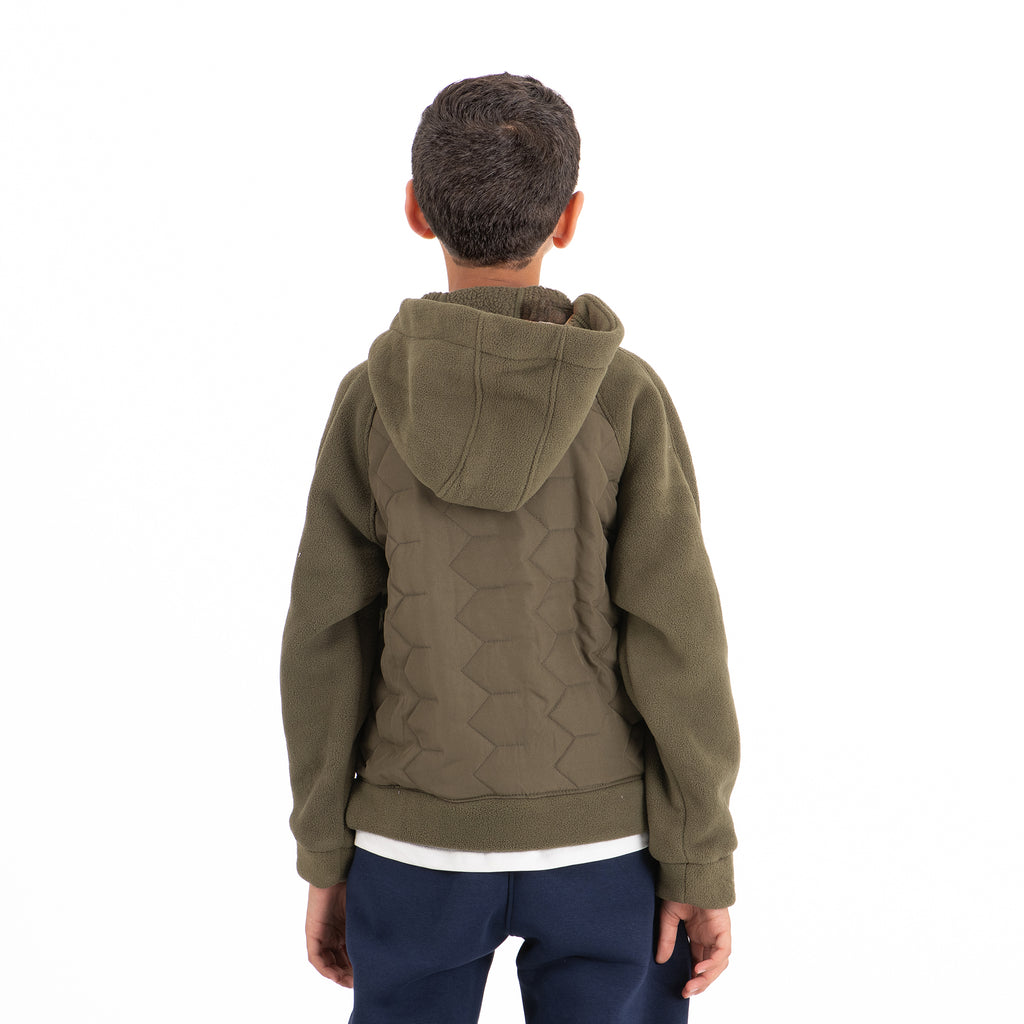 Boys Hoodie Fleece&Waterproof (Olive)