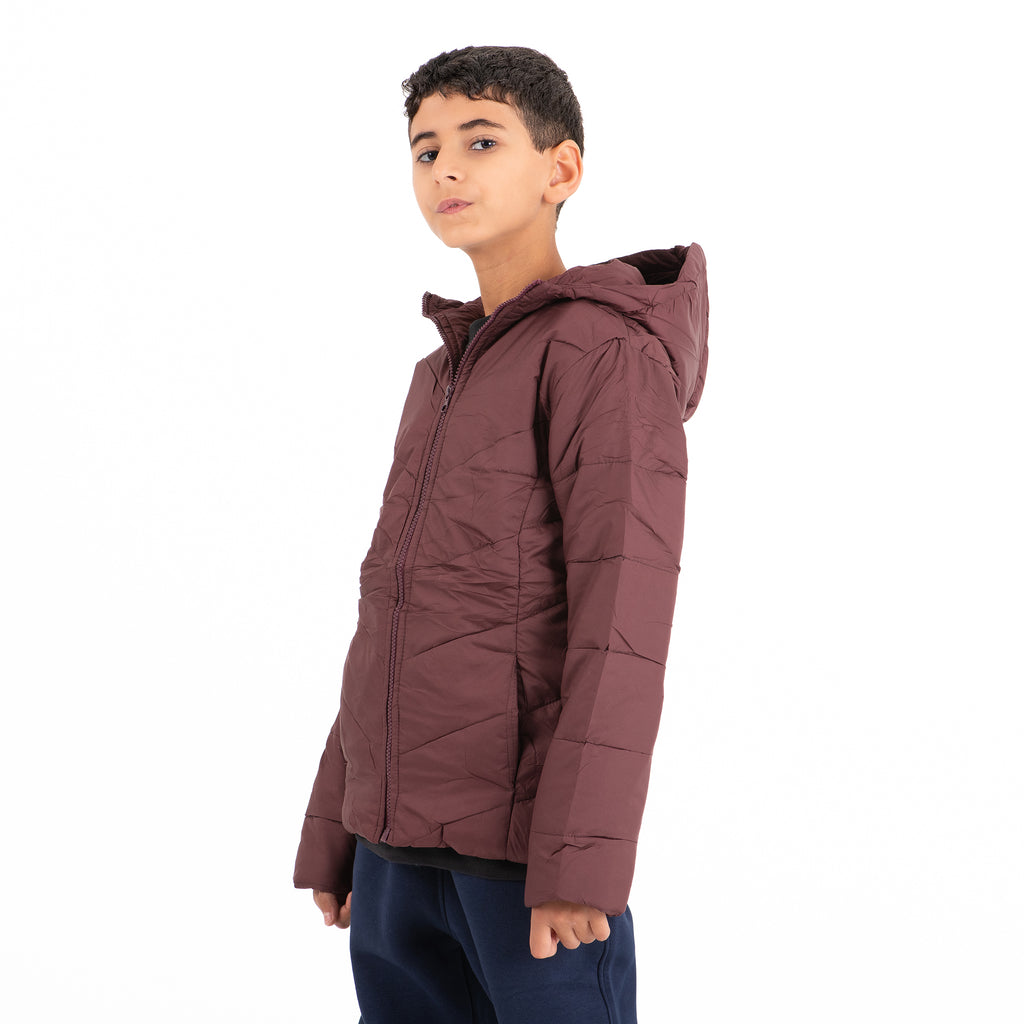 Boys Nautica Waterproof Zipper Jacket (Burgundy)