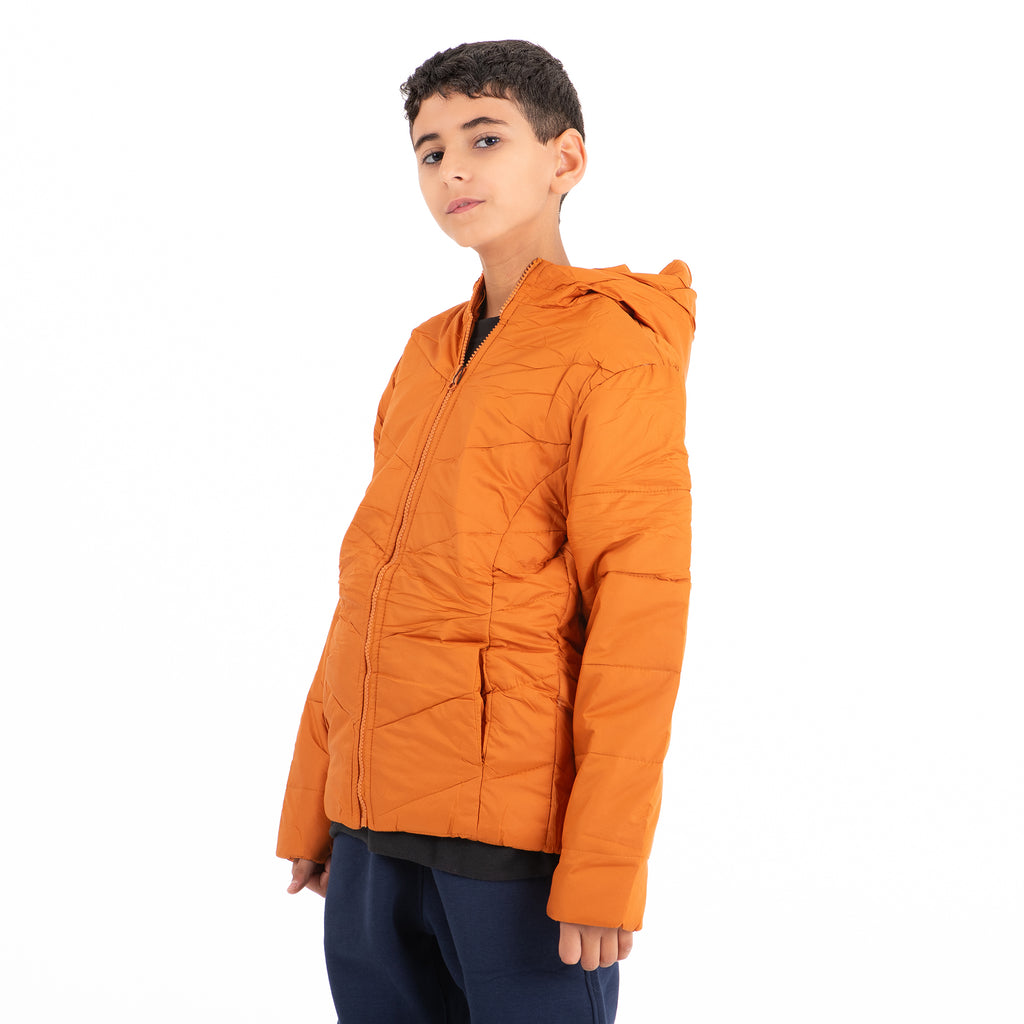 Boys Nautica Waterproof Zipper Jacket (Orange)