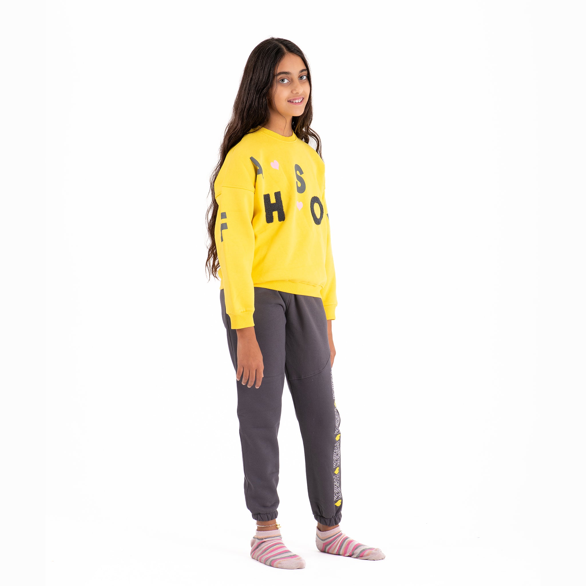 Girls Pajamas Padded Cotton (Yellow)