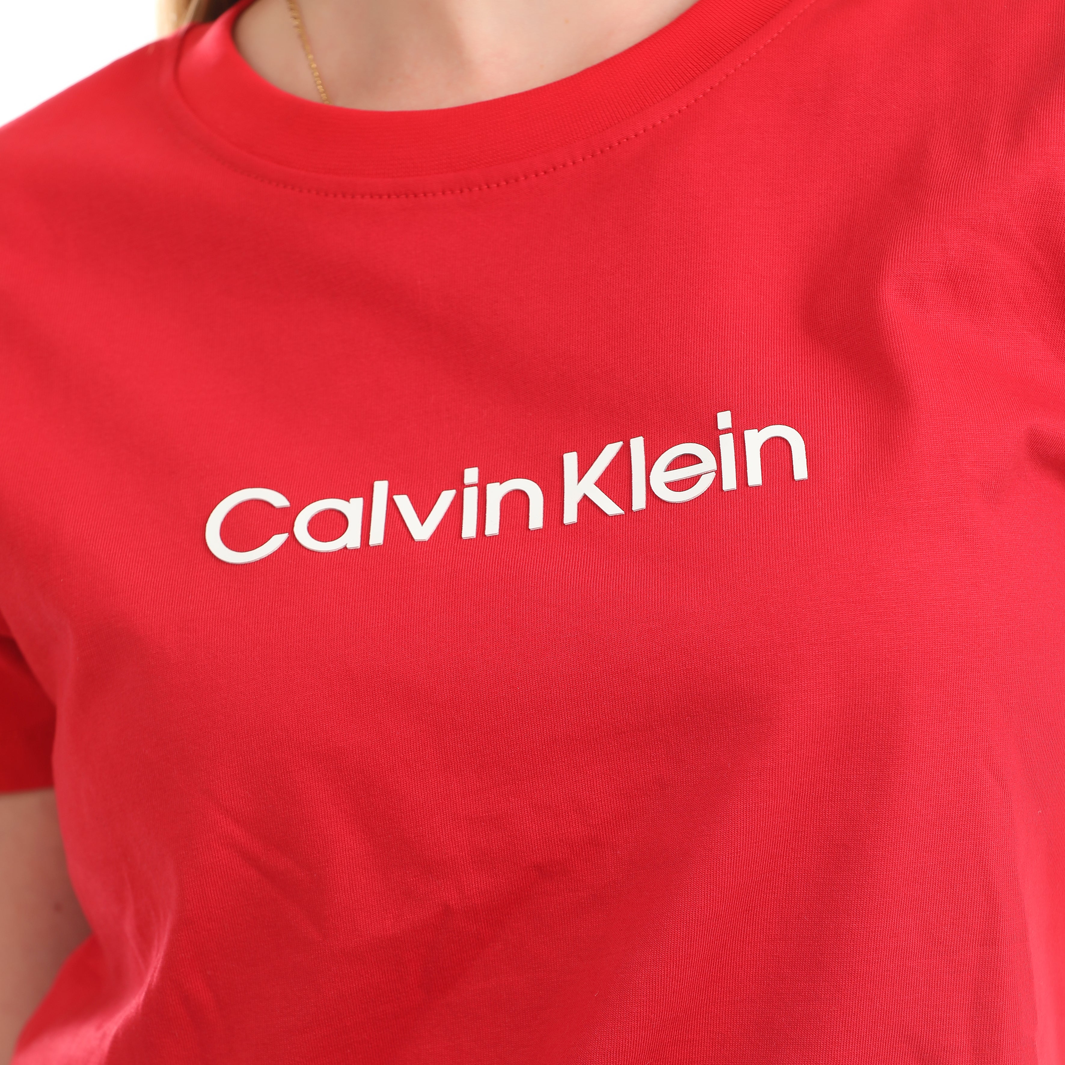 Women T-shirt Calvin Klein Cotton-Red