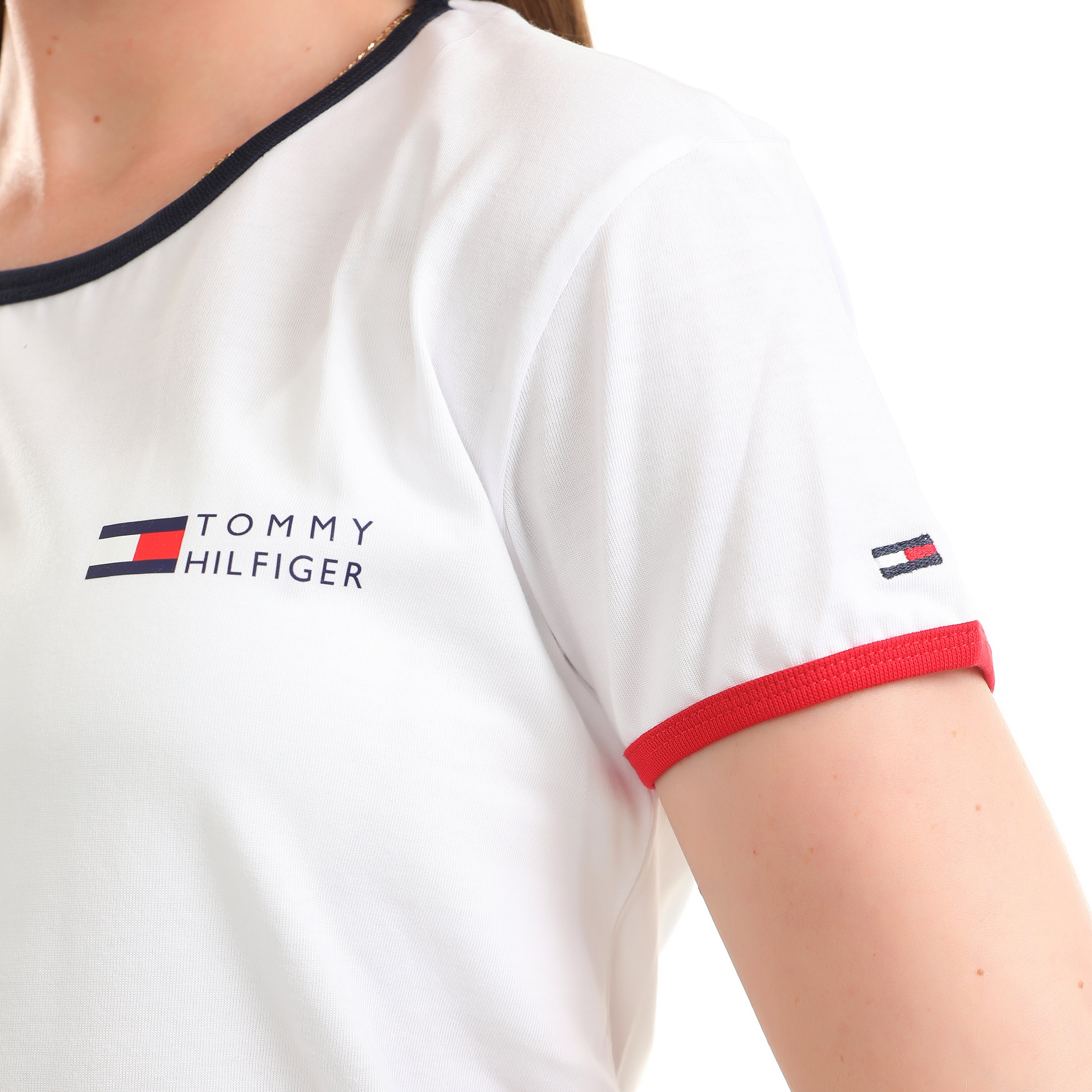 Women T-shirt Tommy Cotton-White