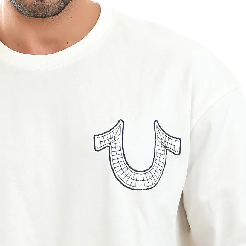 Men T-shirt Over Size True Religion-White