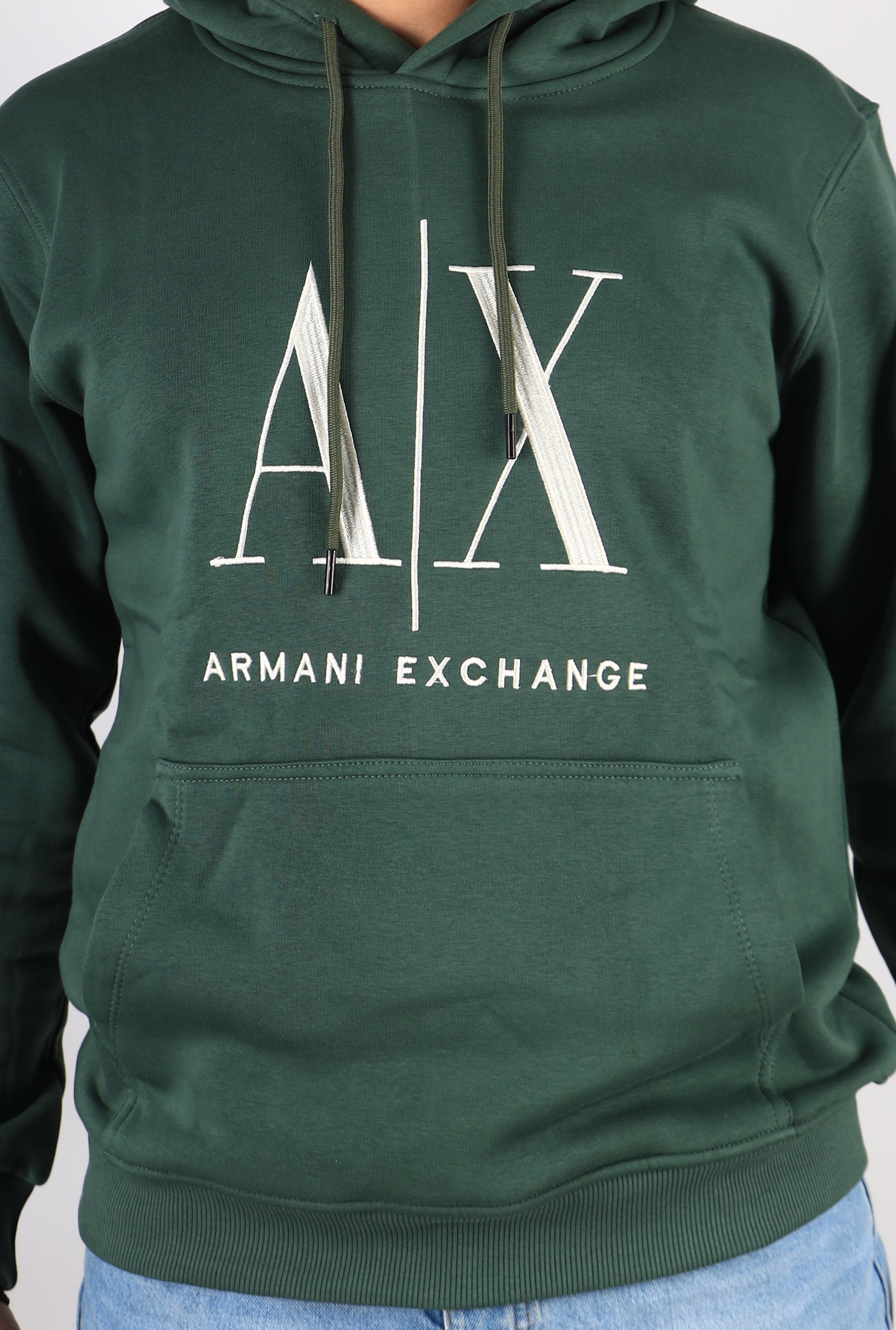 Men Hoodie Padded A/X (Olive)