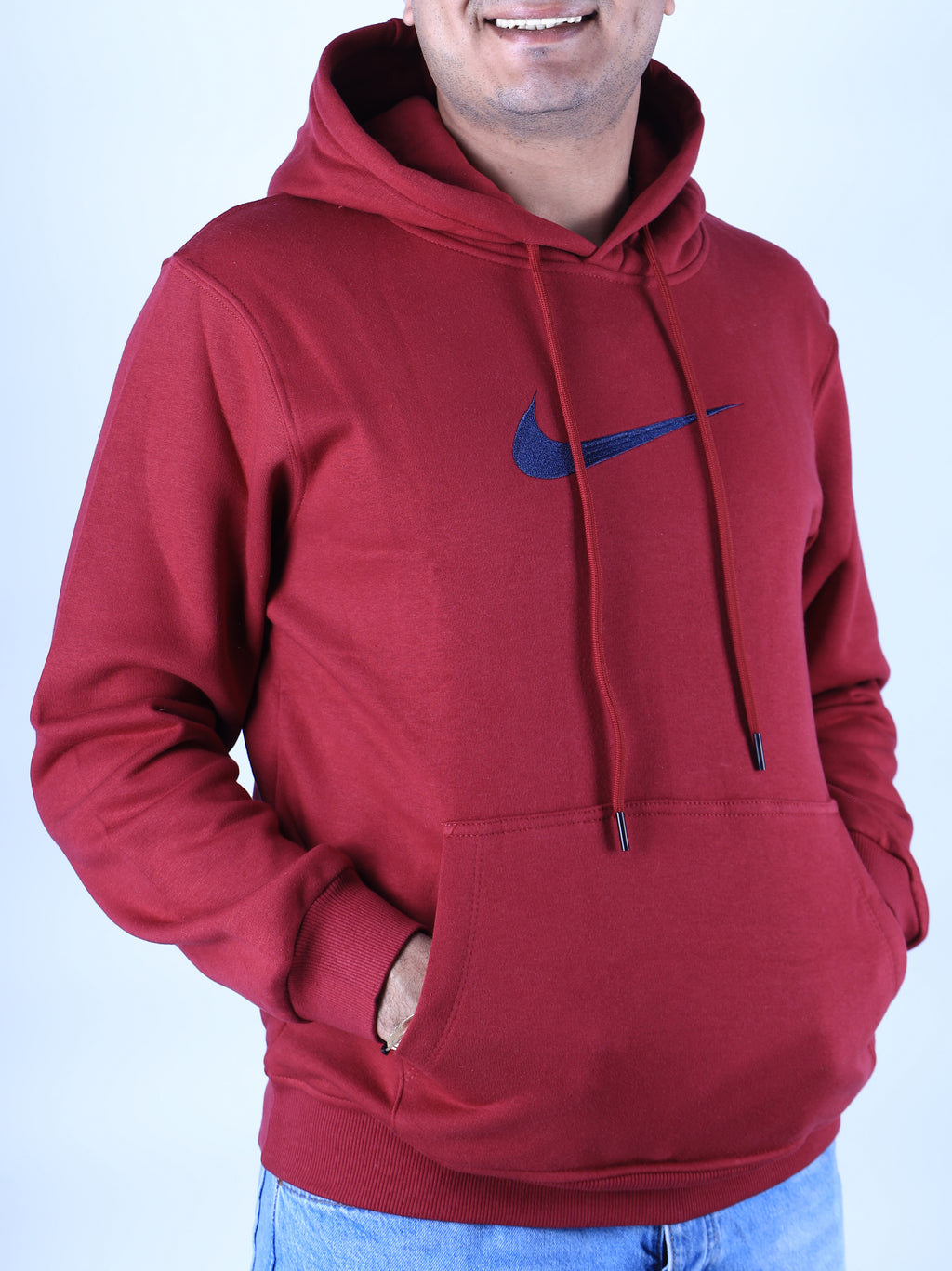 Men Hoodie Padded Nike (Burgundy)
