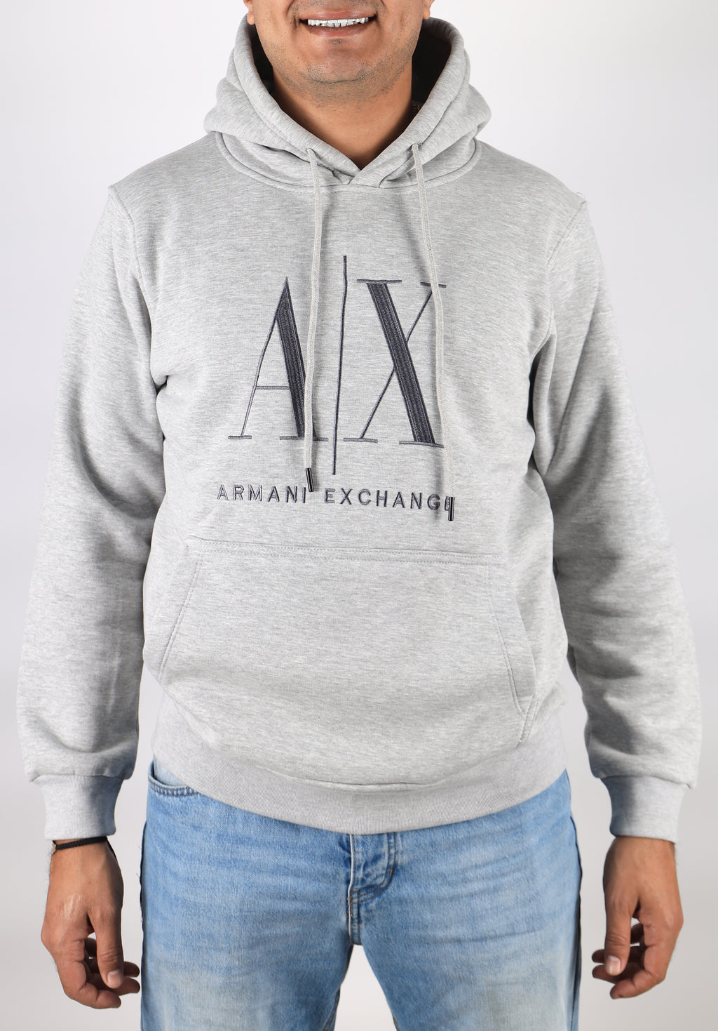 Men Hoodie Padded A/X (Gray)