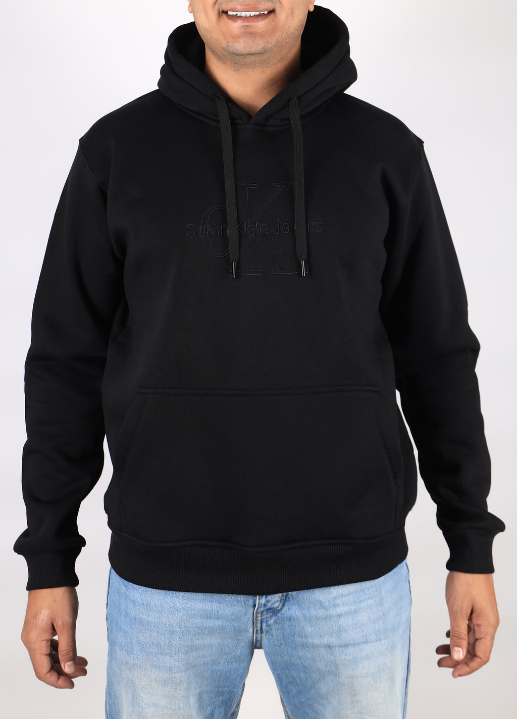 Men Hoodie Padded C.K Big Size (Black)
