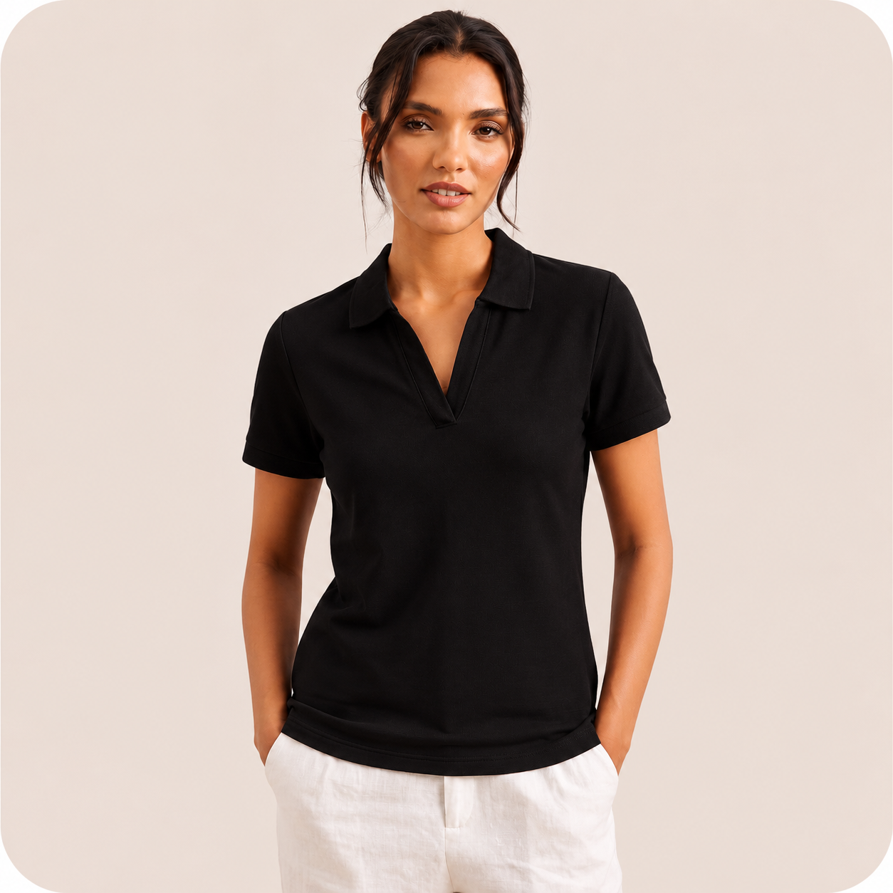 INCITY V-Neck T-Shirt Polo