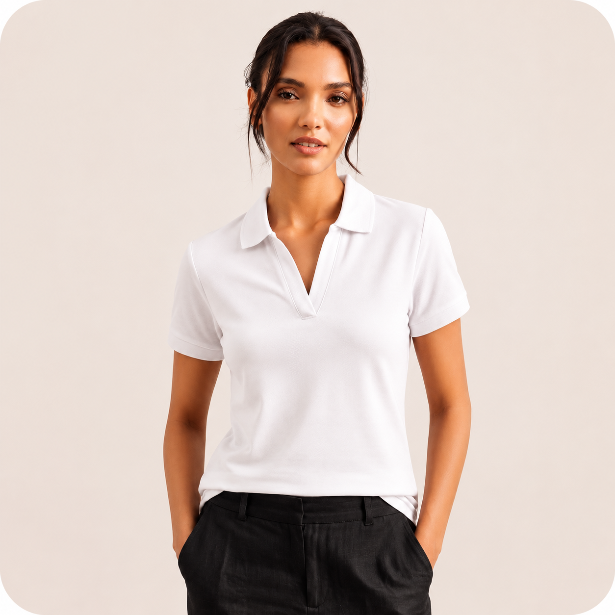 INCITY V-Neck T-Shirt Polo