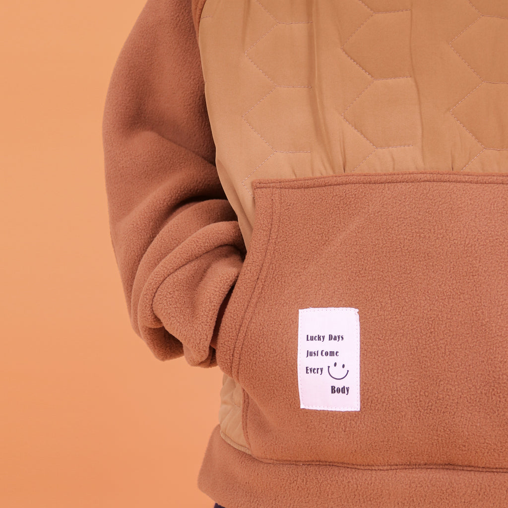 Boys Hoodie Fleece&Waterproof (Beige)