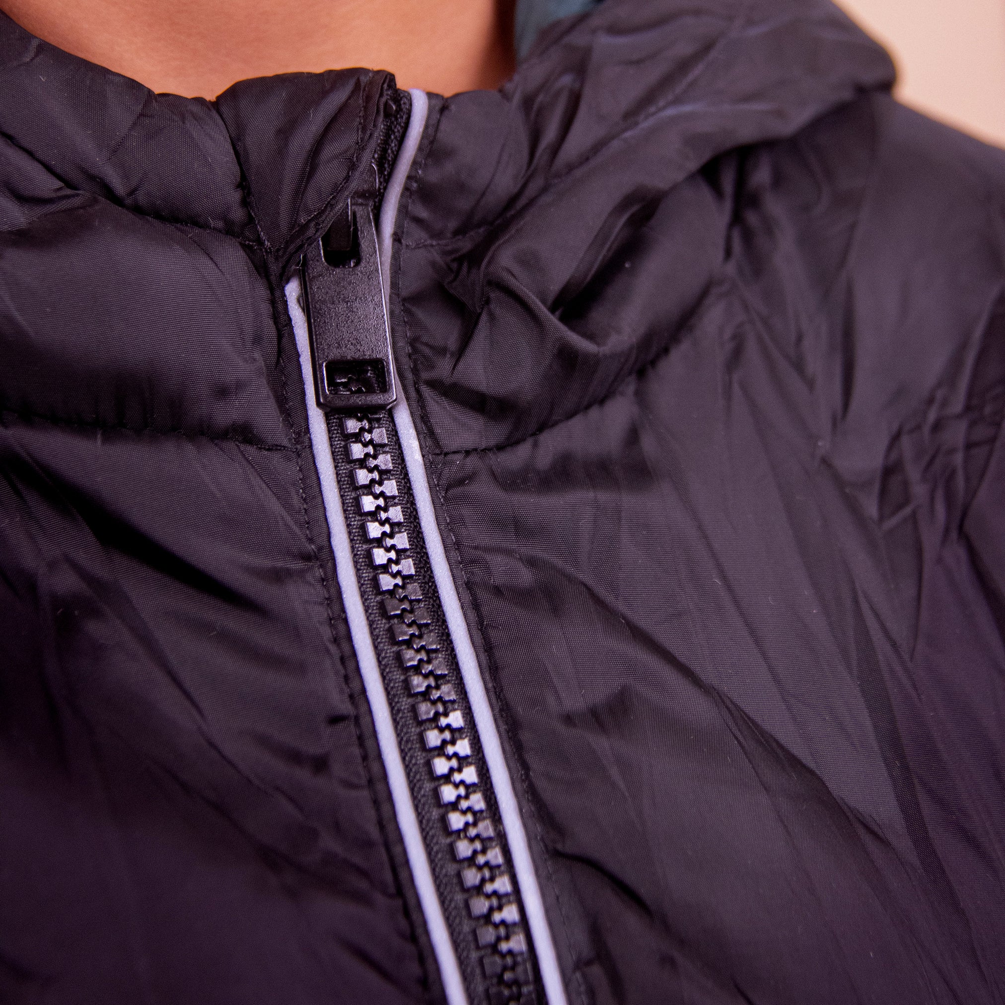 Boys Waterproof Zipper Jacket (Black)