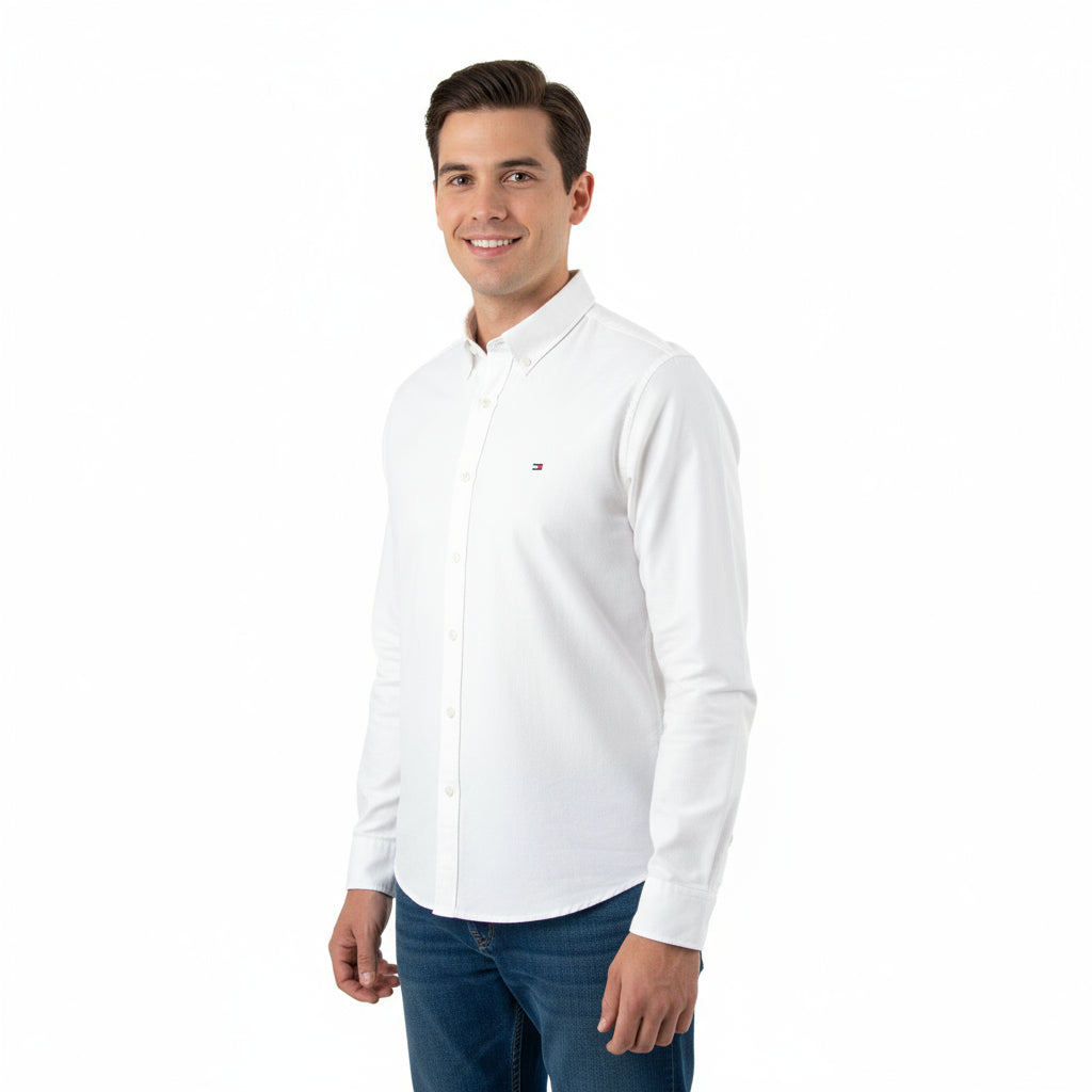 Men Shirt Tommy Oxford (White)