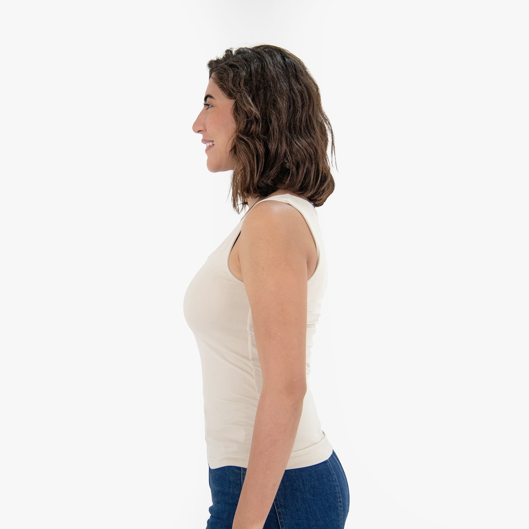 Women Top Zara (Polyamide)-(Beige)