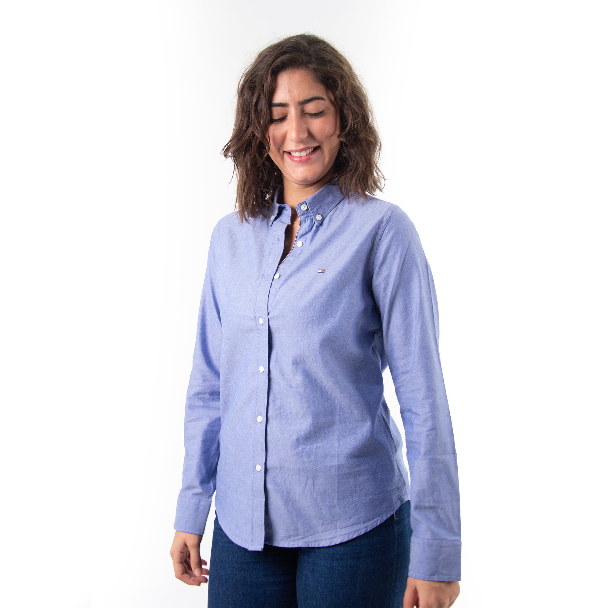 Women Shirt Tommy Oxford (Bule)
