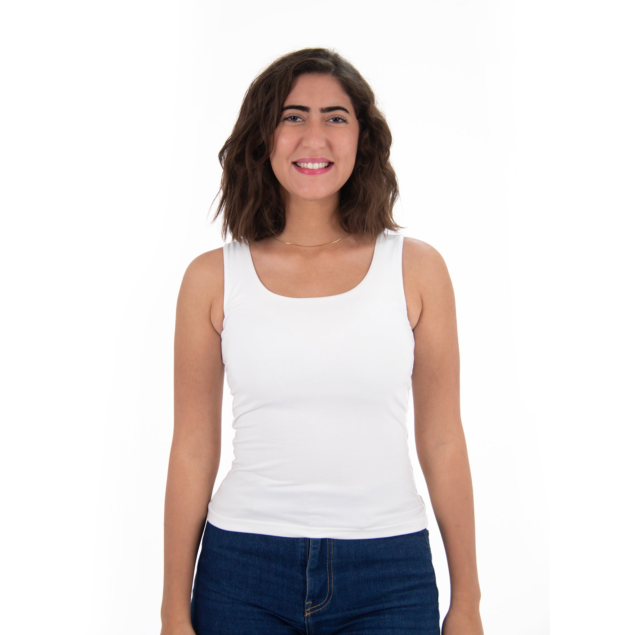 Women Top Zara (Polyamide)-White