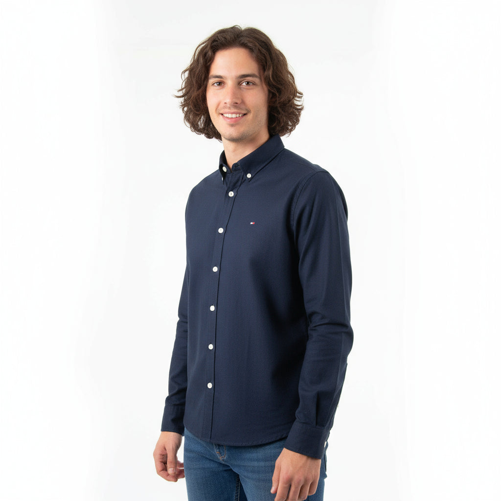 Men Shirt Tommy Oxford (Dark Blue)