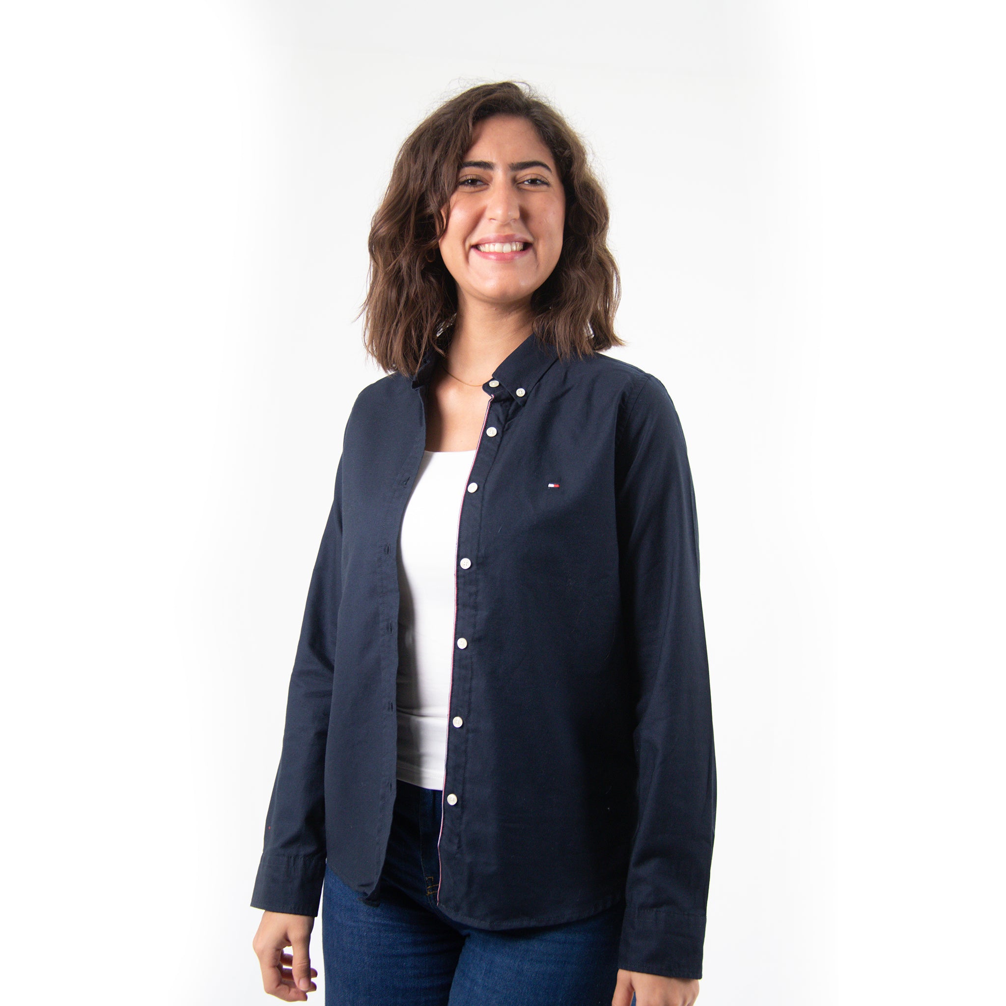 Women Shirt Tommy Oxford (Dark Bule)