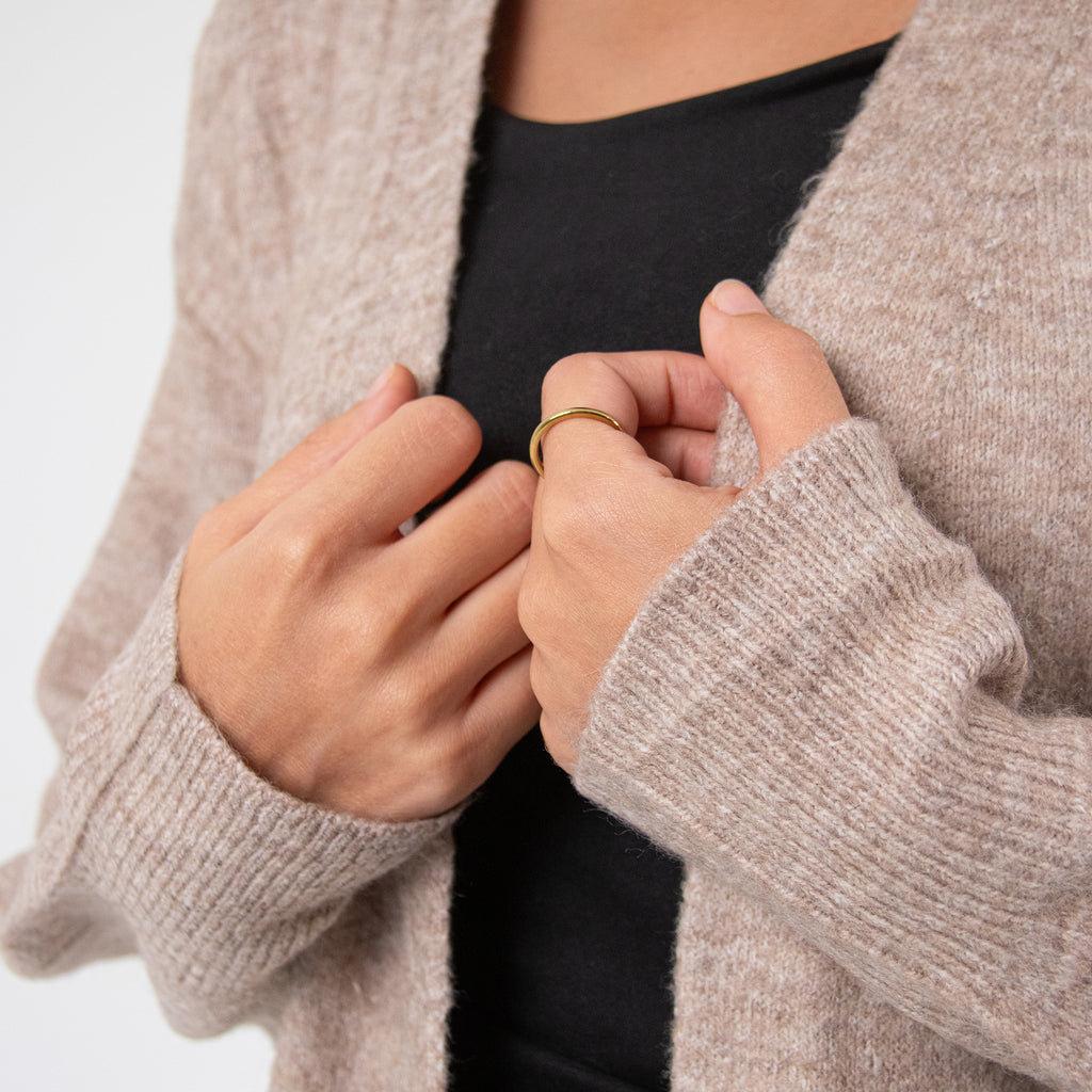 Women Cardigan Wool (Beige)