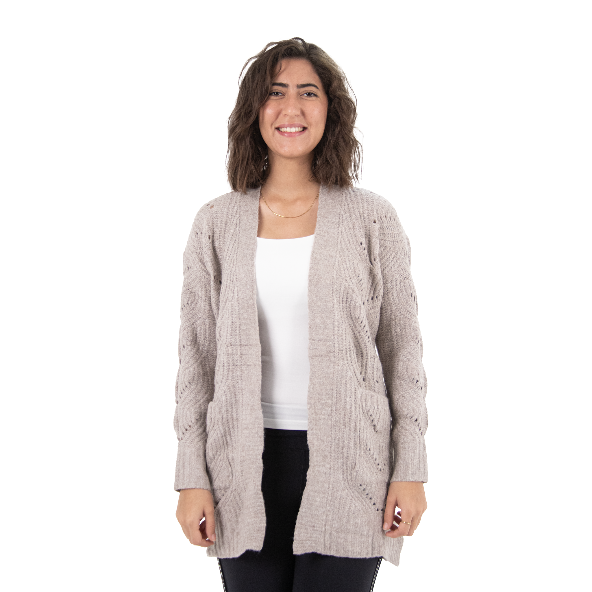 Women Cardigan Wool (Beige)