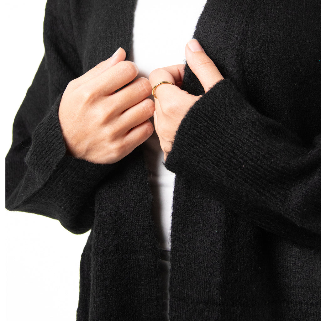 Women Cardigan Wool (Black)