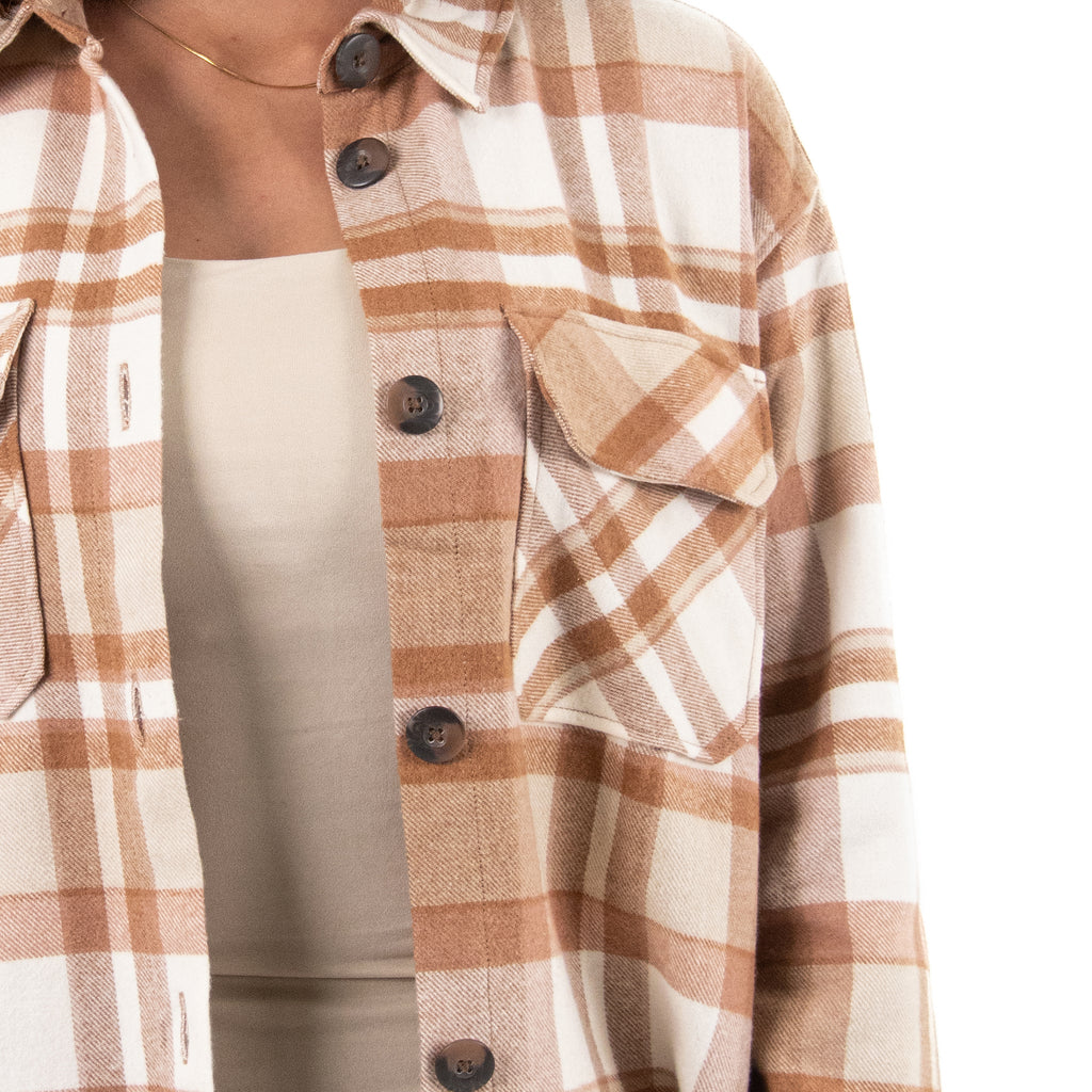 Women Check Gogh Shirt with Pocket Square