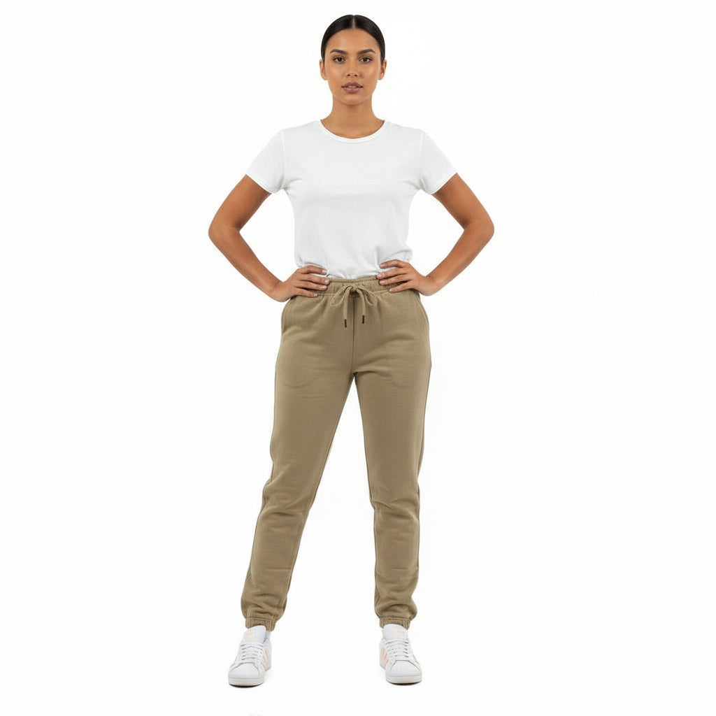 Women Pants Zara Padded Melton (Beige)