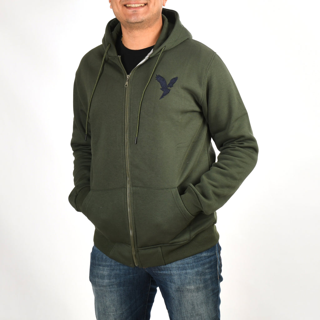 Men A/E Zipper Sweatshirt Padded (Olive)