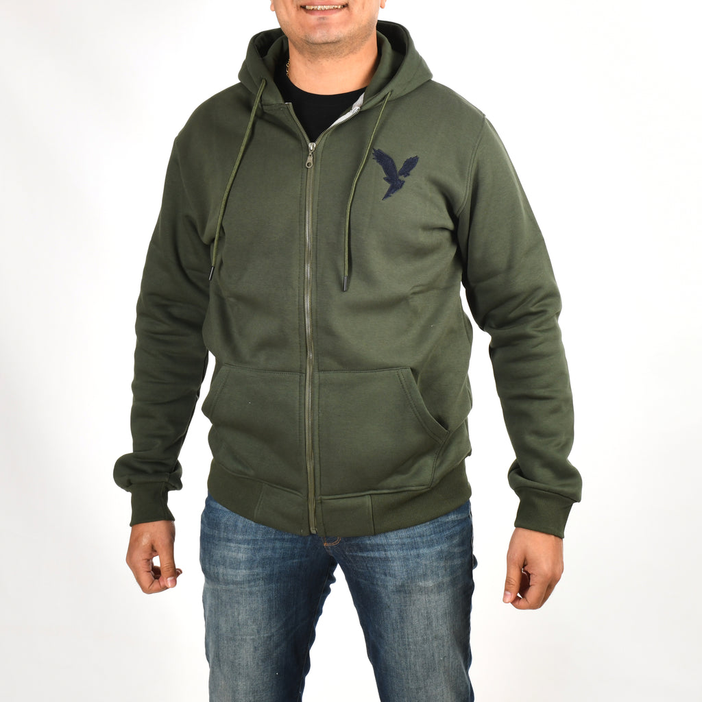 Men A/E Zipper Sweatshirt Padded (Olive)