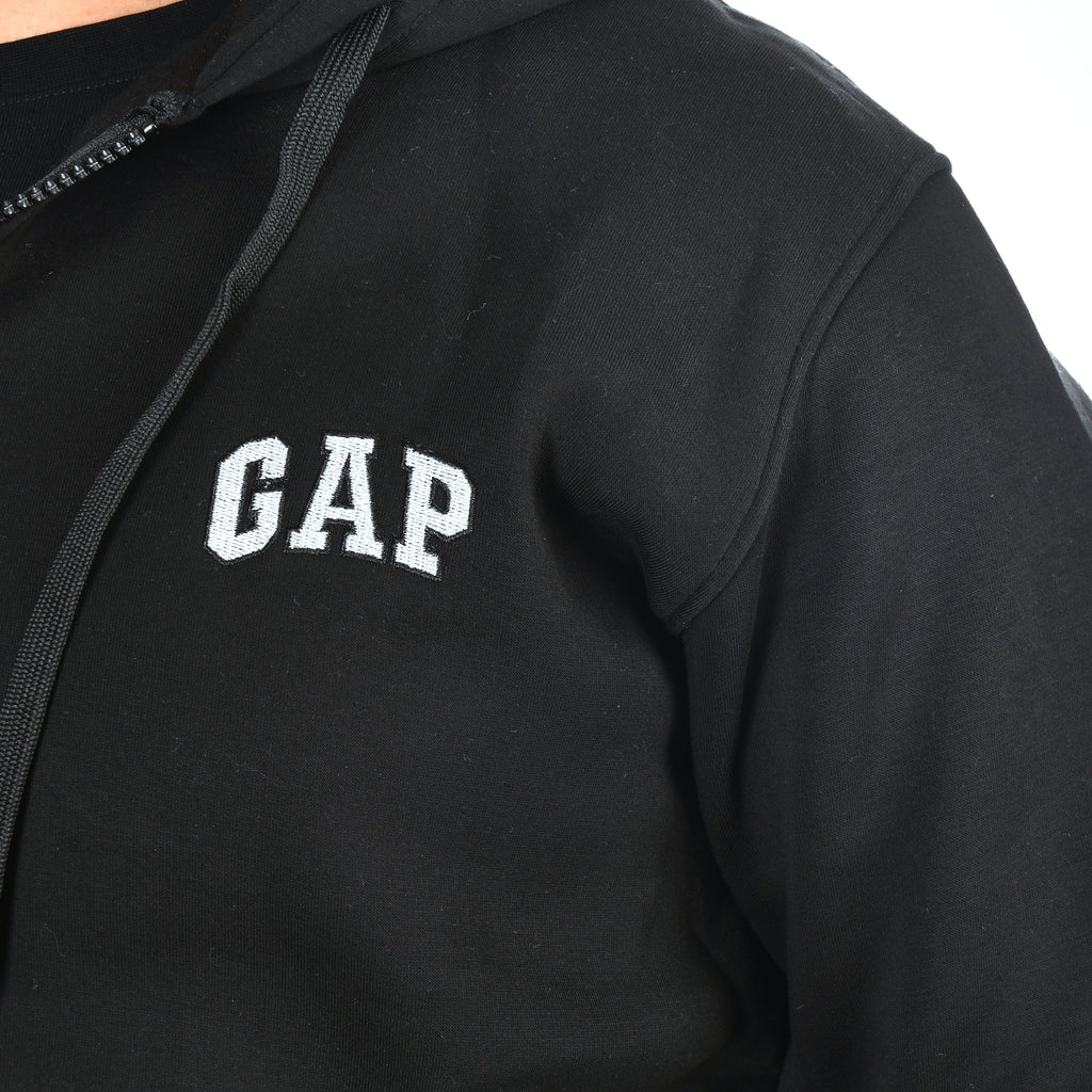 Men Gap Zipper Sweatshirt Padded (Black)