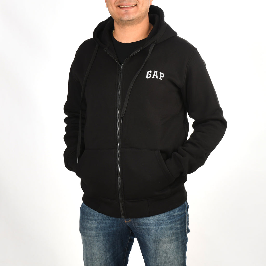 Men Gap Zipper Sweatshirt Padded (Black)