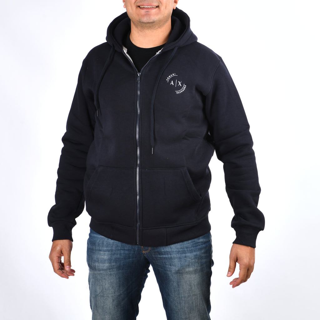 Men A/X Zipper Sweatshirt Padded (Dark Blue)