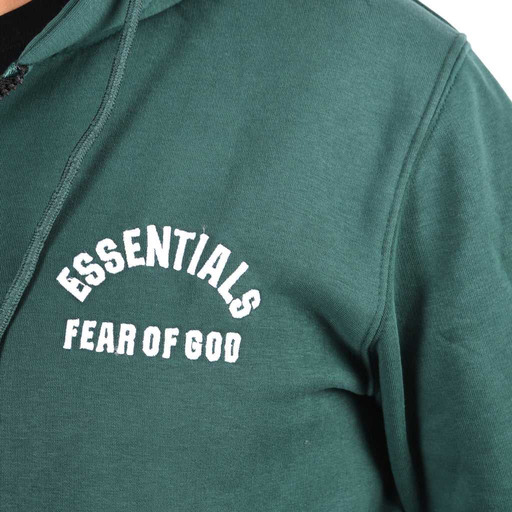 Men Pull&Bear Zipper Sweatshirt Padded (Olive)