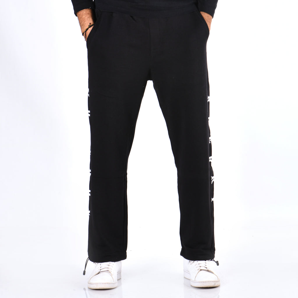 Men Cotton Relaxed Fit Pants Burberry (Black)