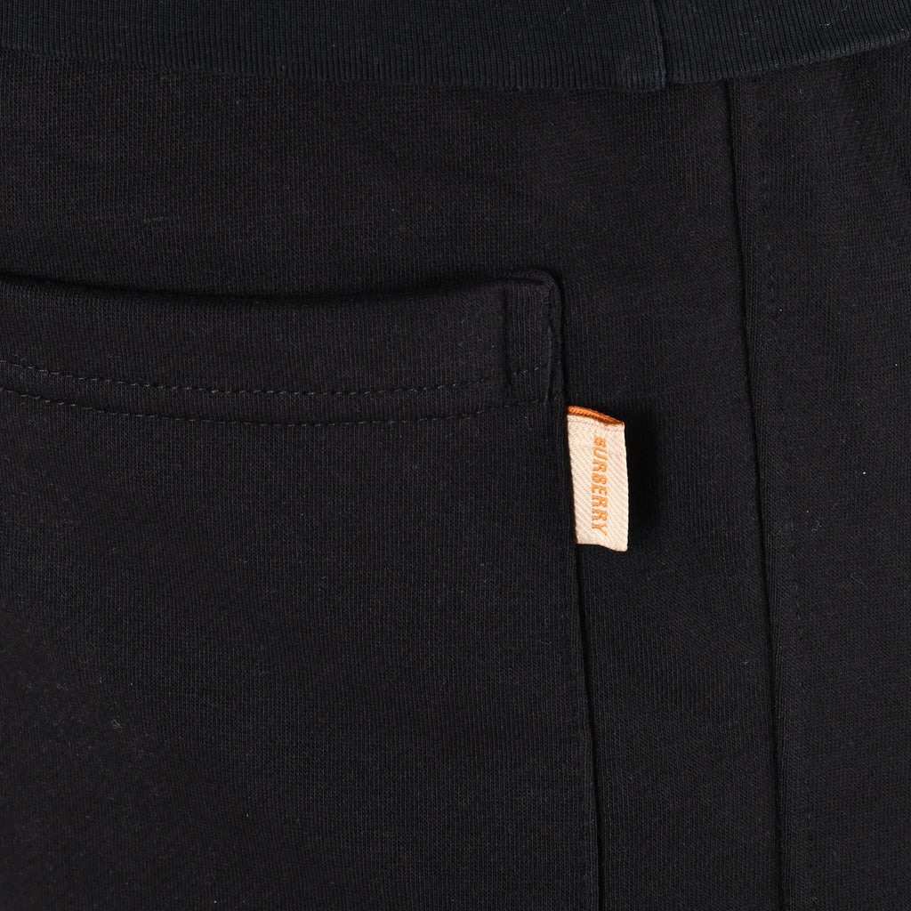 Men Cotton Relaxed Fit Pants Burberry (Black)