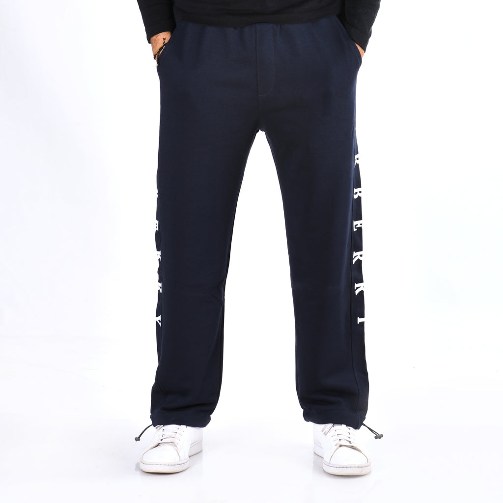 Men Cotton Relaxed Fit Pants Burberry (Blue)