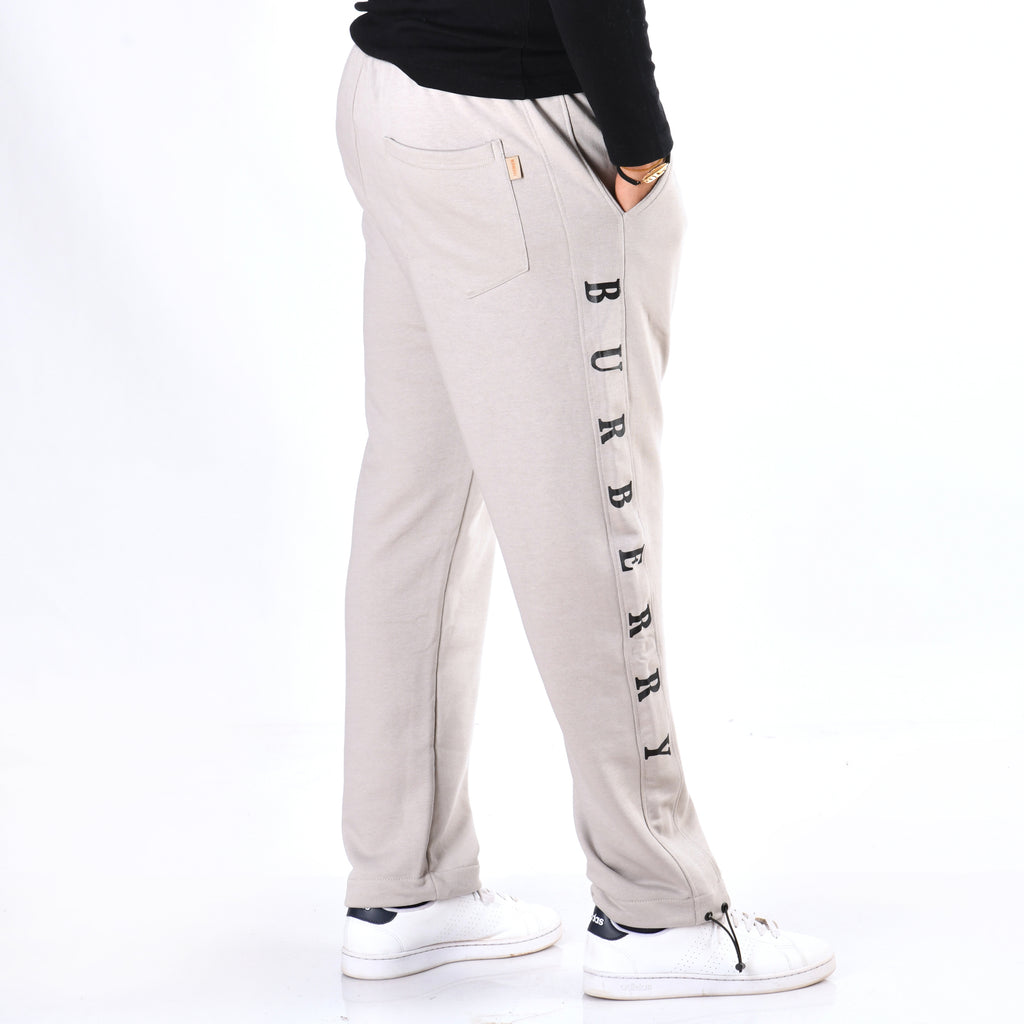 Men Cotton Relaxed Fit Pants Burberry (Gray)
