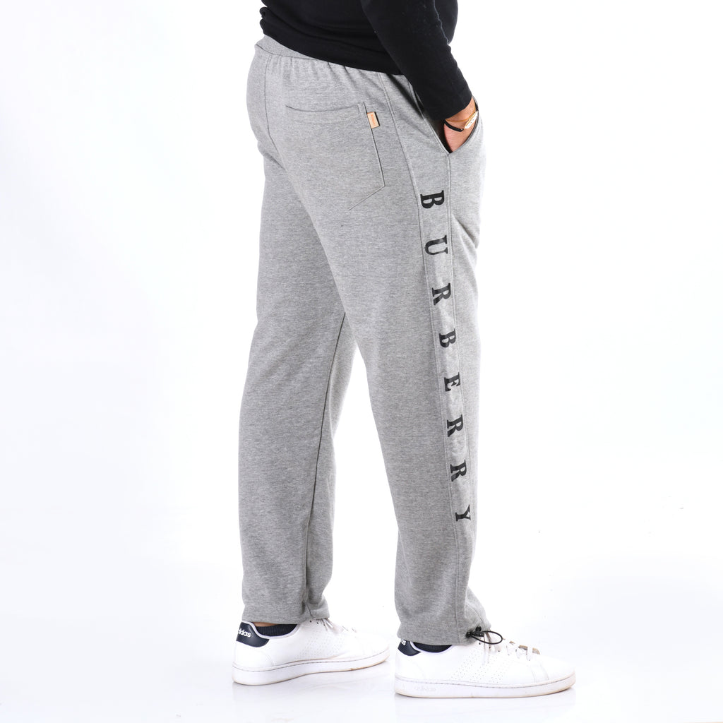 Men Cotton Relaxed Fit Pants Burberry (Gray)