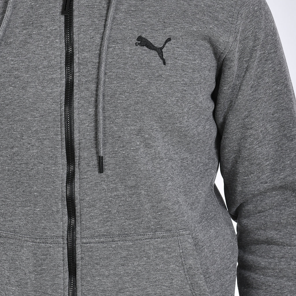 Men Puma Zipper Sweatshirt Padded (Dark Gray)