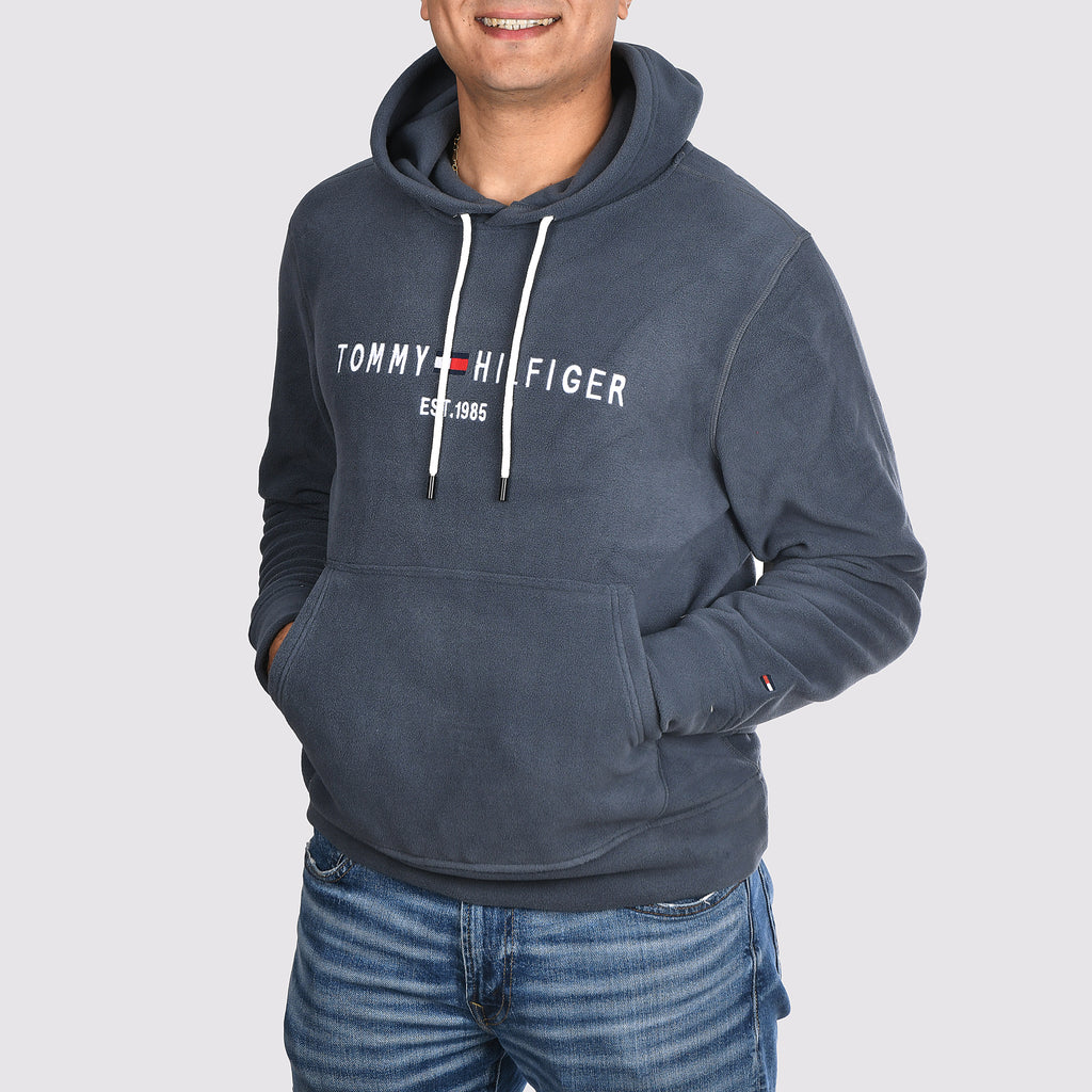 Men Hoodie Fleece Tommy (White)