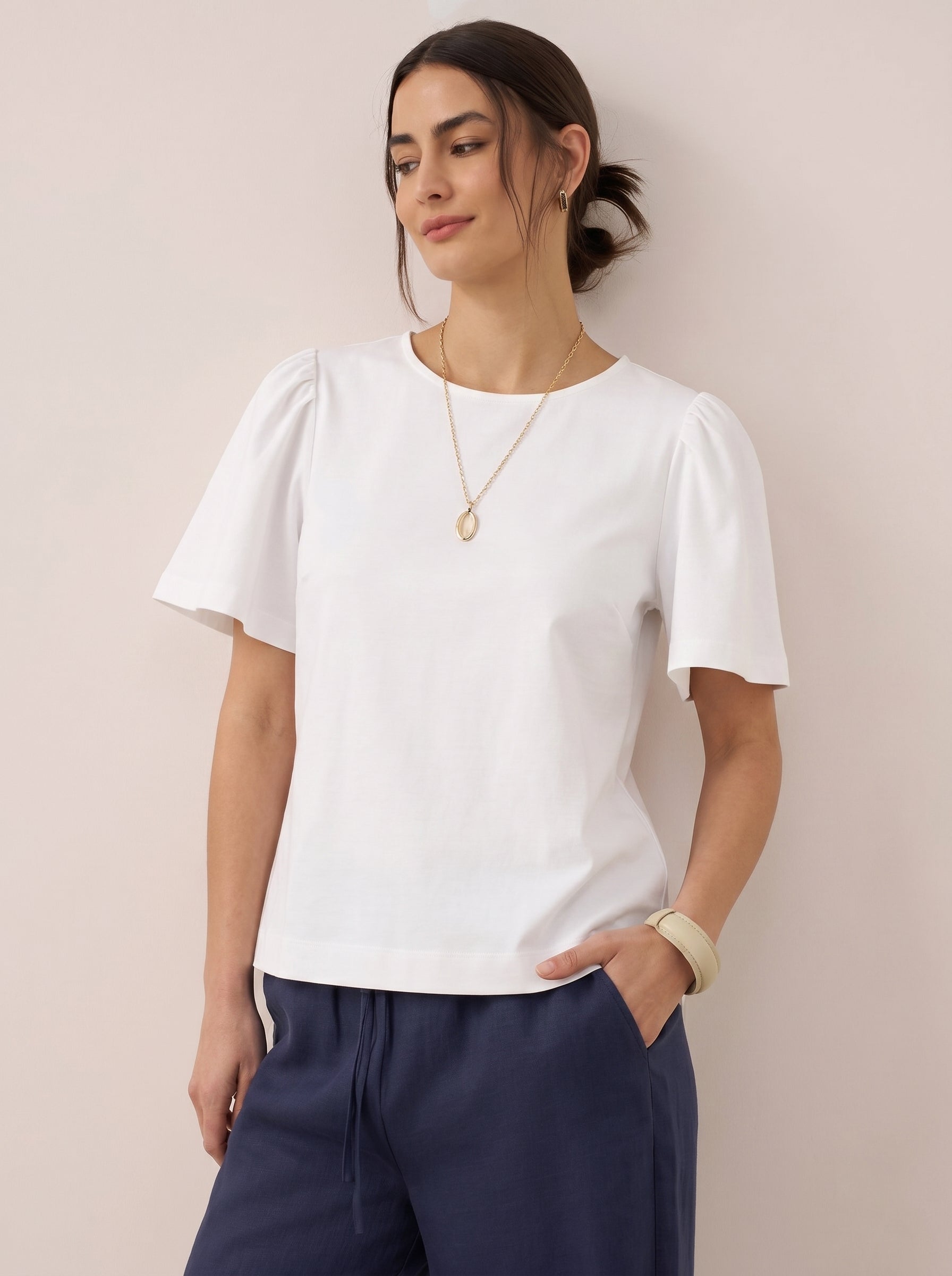 Women Blouse Linen (White)