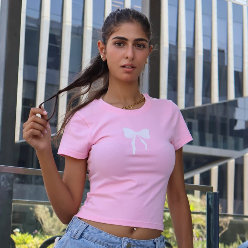 Women Printed (pink) top