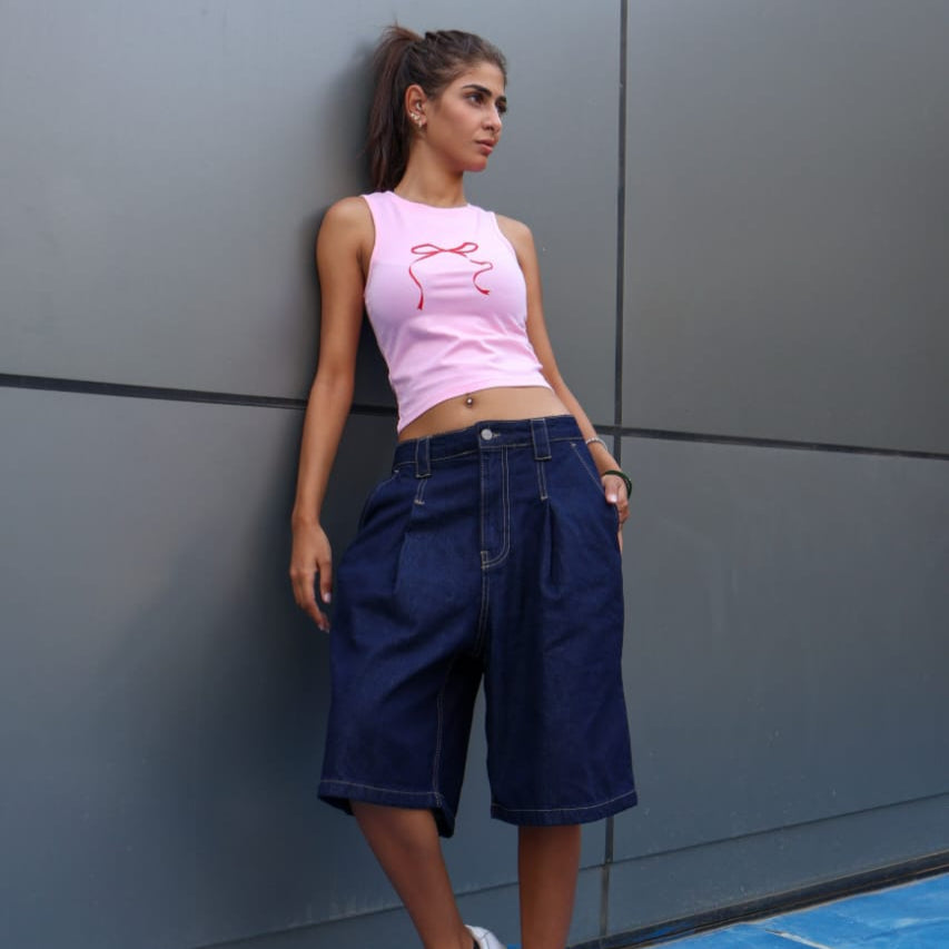 Women Tank Top Printed (Pink)